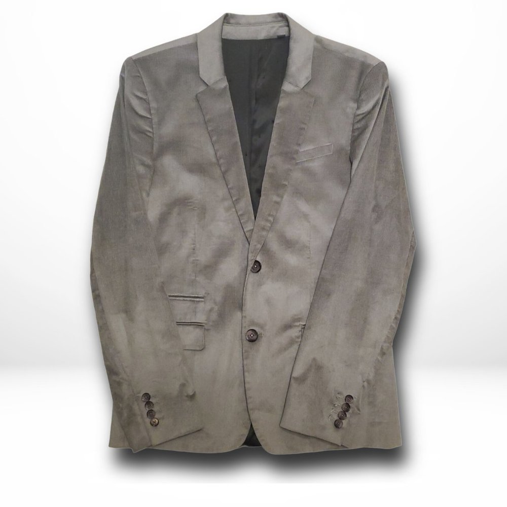 GUESS 1981 | MEN'S JACKET| DEAN BLAZER | GREY SUEDE LIKE | SIZE MEDIUM